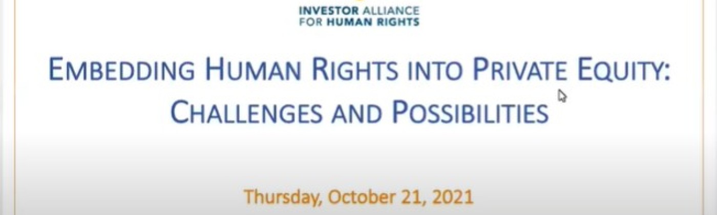 Embedding Human Rights Into Private Equity Challenges And