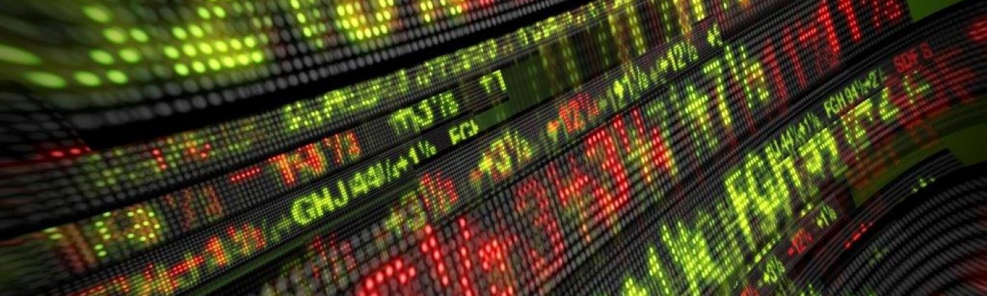 A photo of a stock ticker