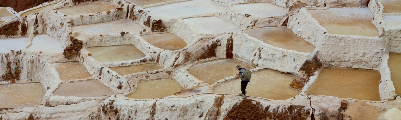 Salt mine in Peru