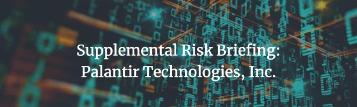 Supplemental Risk Briefing: Palantir Technologies Inc.